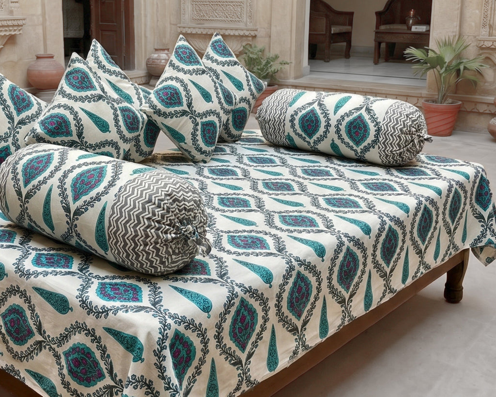 Teal Haven | Set of 8 | Pure Cotton