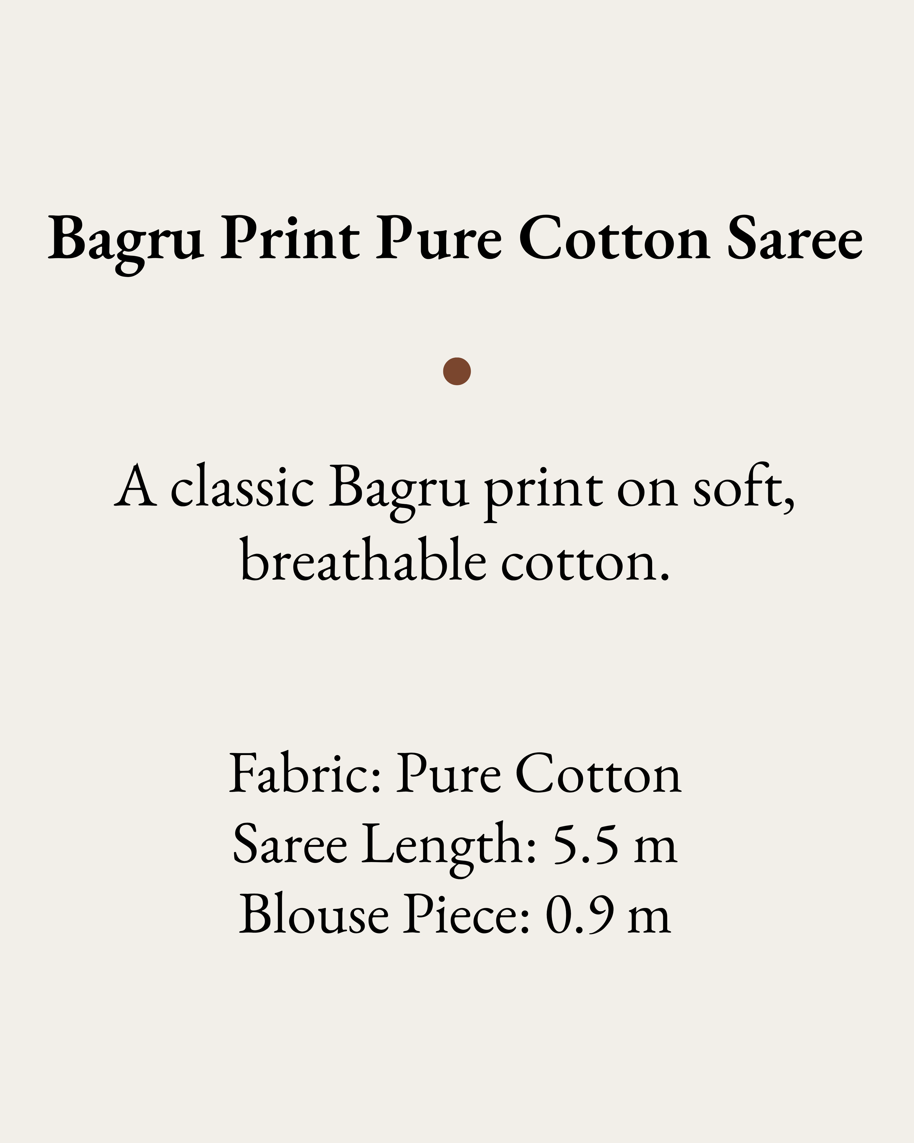 Pankhuri Bloom Pure Cotton Bagru Print Saree-Coral Neel on White