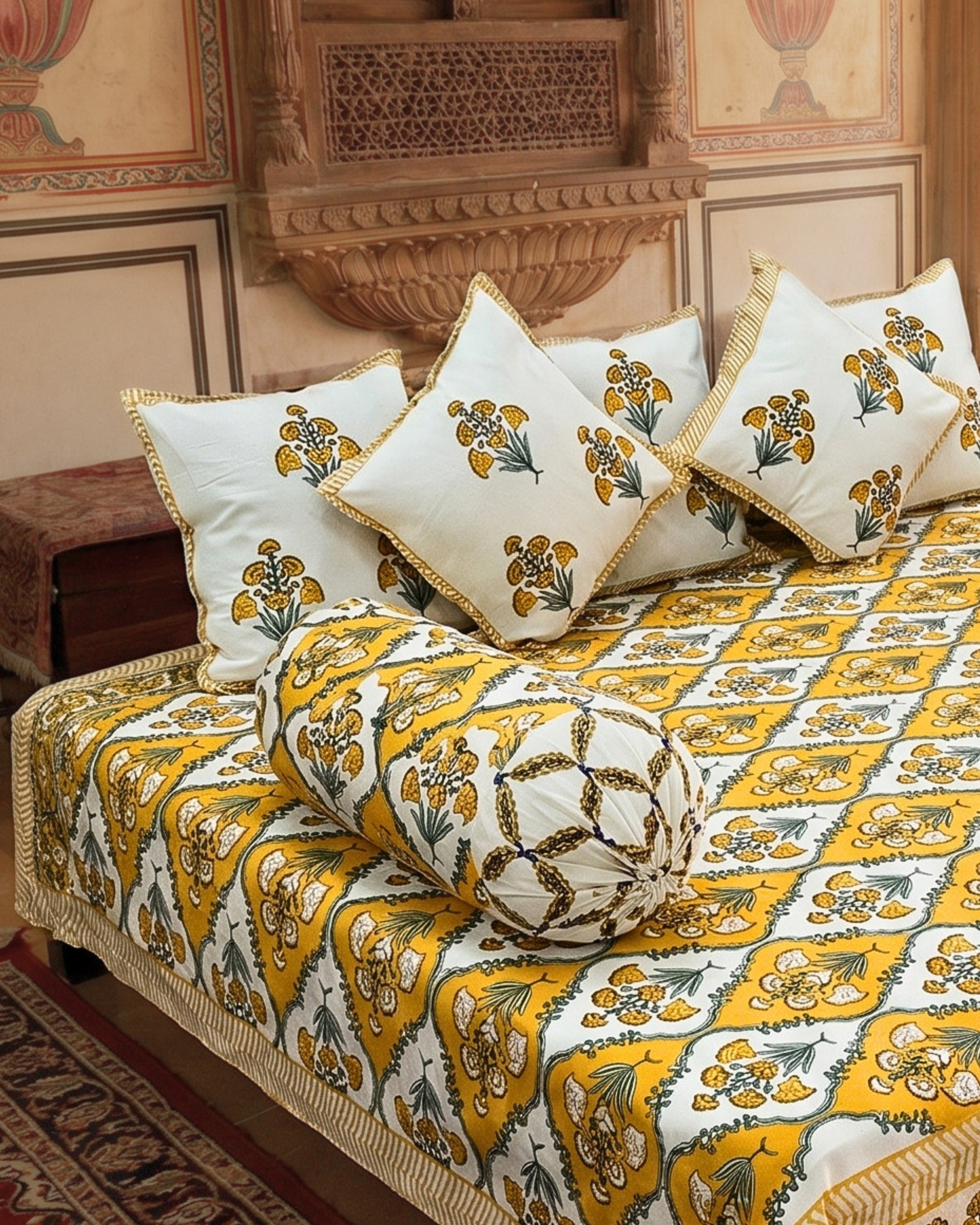 Mustard Regal | Set of 8 | Pure Cotton