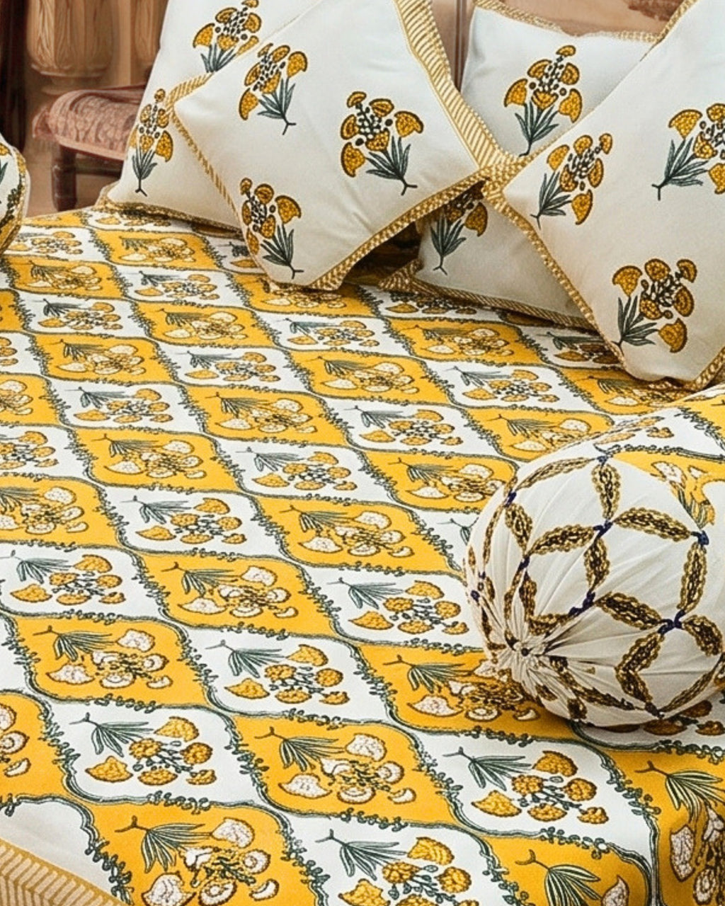 Mustard Regal | Set of 8 | Pure Cotton