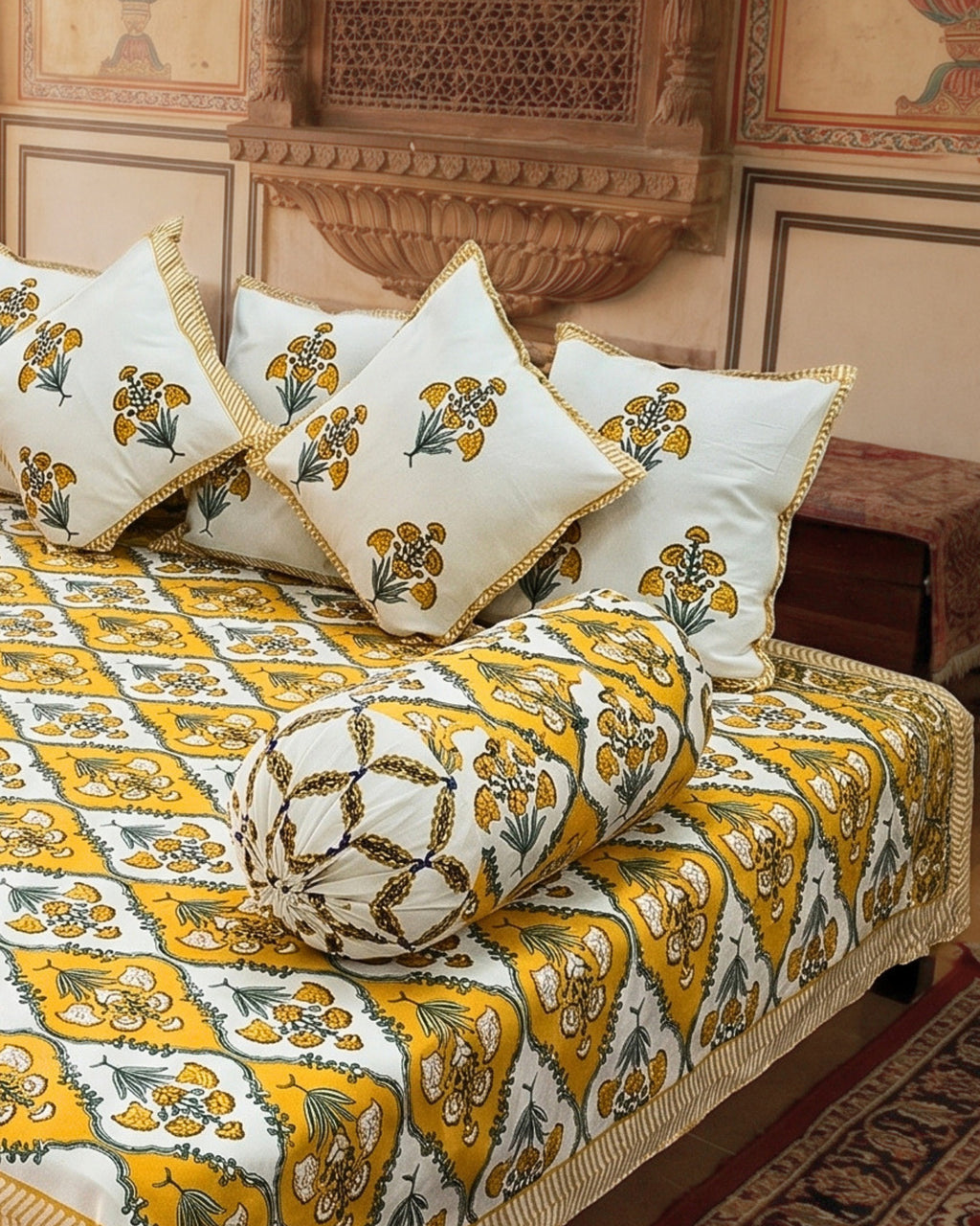 Mustard Regal | Set of 8 | Pure Cotton
