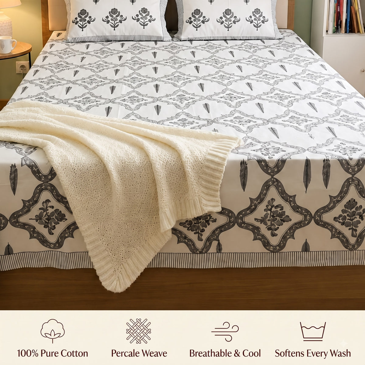 Terrace Percale King Bedsheet