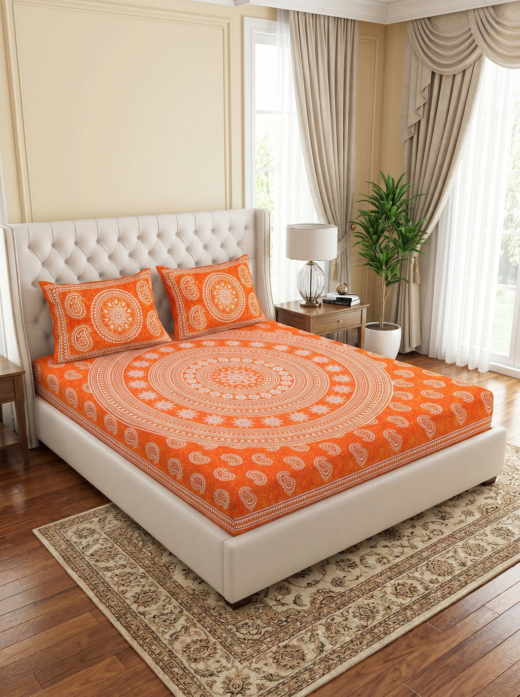 Gerua Mandala | Queen Bedsheet