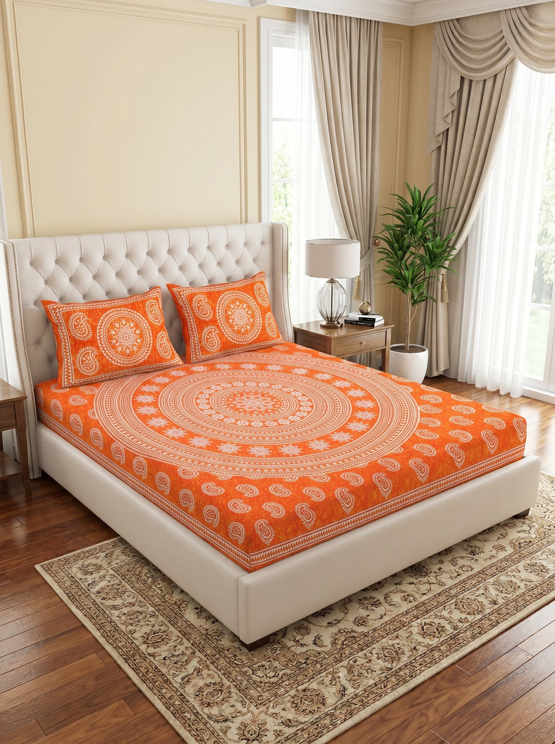 Gerua Mandala | Queen Bedsheet