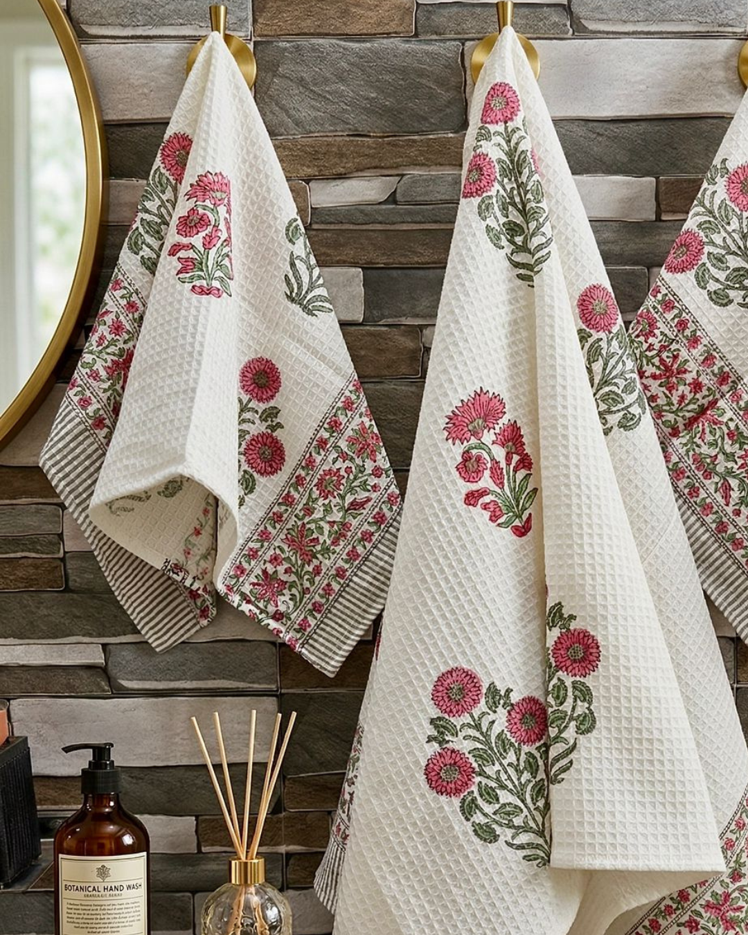 Laal Motif | Cotton Towel Set