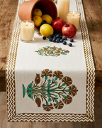 Desert Bloom | Jute Table Runner 6 seater