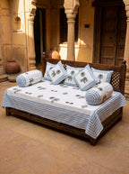 Cerulean Serenity | Set of 8 | Pure Cotton