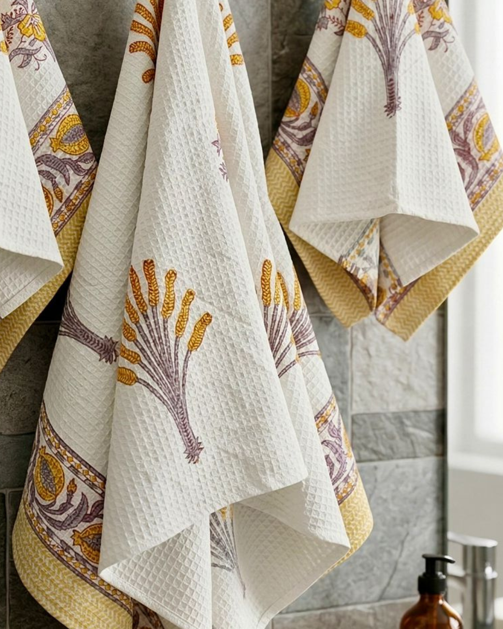 Mustard Palm | Cotton Towel Set