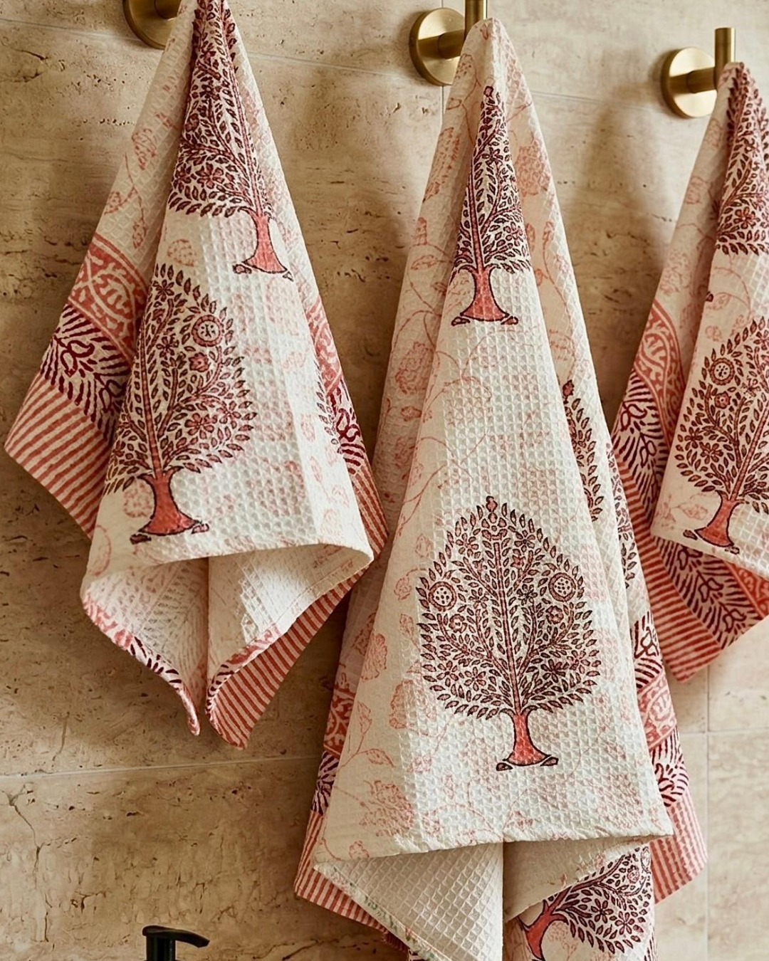 Rust Mughal Motif | Cotton Towel Set