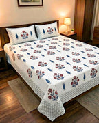 Neel Patti Block Barmeri | King Bedsheet