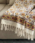 Mustard Bel | Jute Sofa Throw