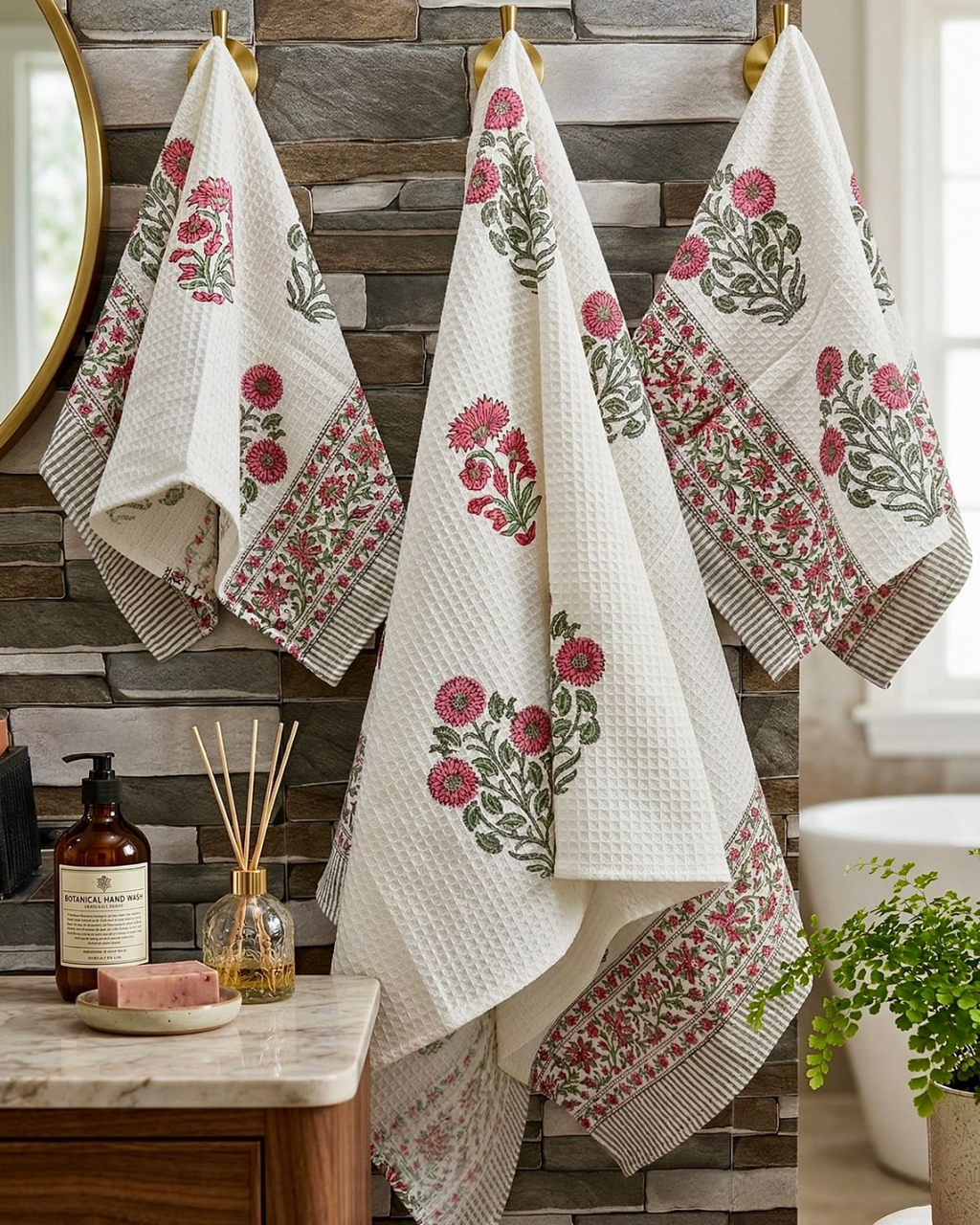 Laal Motif | Cotton Towel Set
