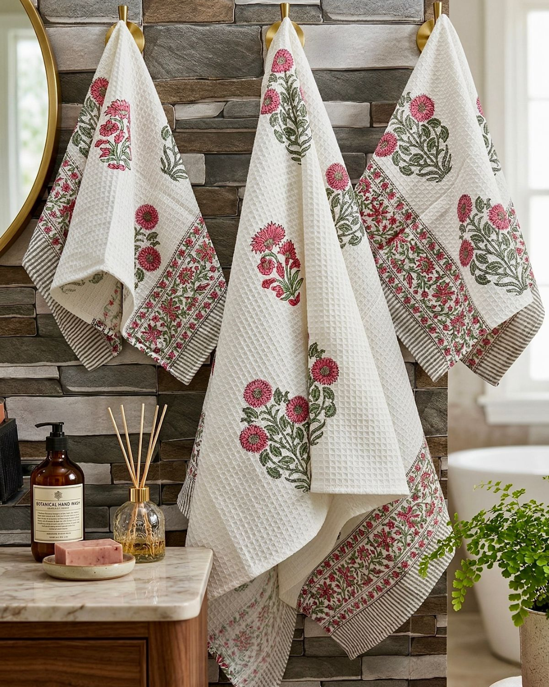 Laal Motif | Cotton Towel Set