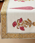 Gulabi Tile | Jute Table Runner 6 seater