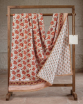 Rust Floral | Mulmul King Dohar