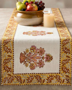 Mustard Bel Border | Jute Table Runner 6 seater