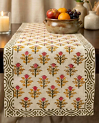 Laal Buta | Jute Table Runner 6 seater