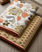 Peach Floral | Single Dohar