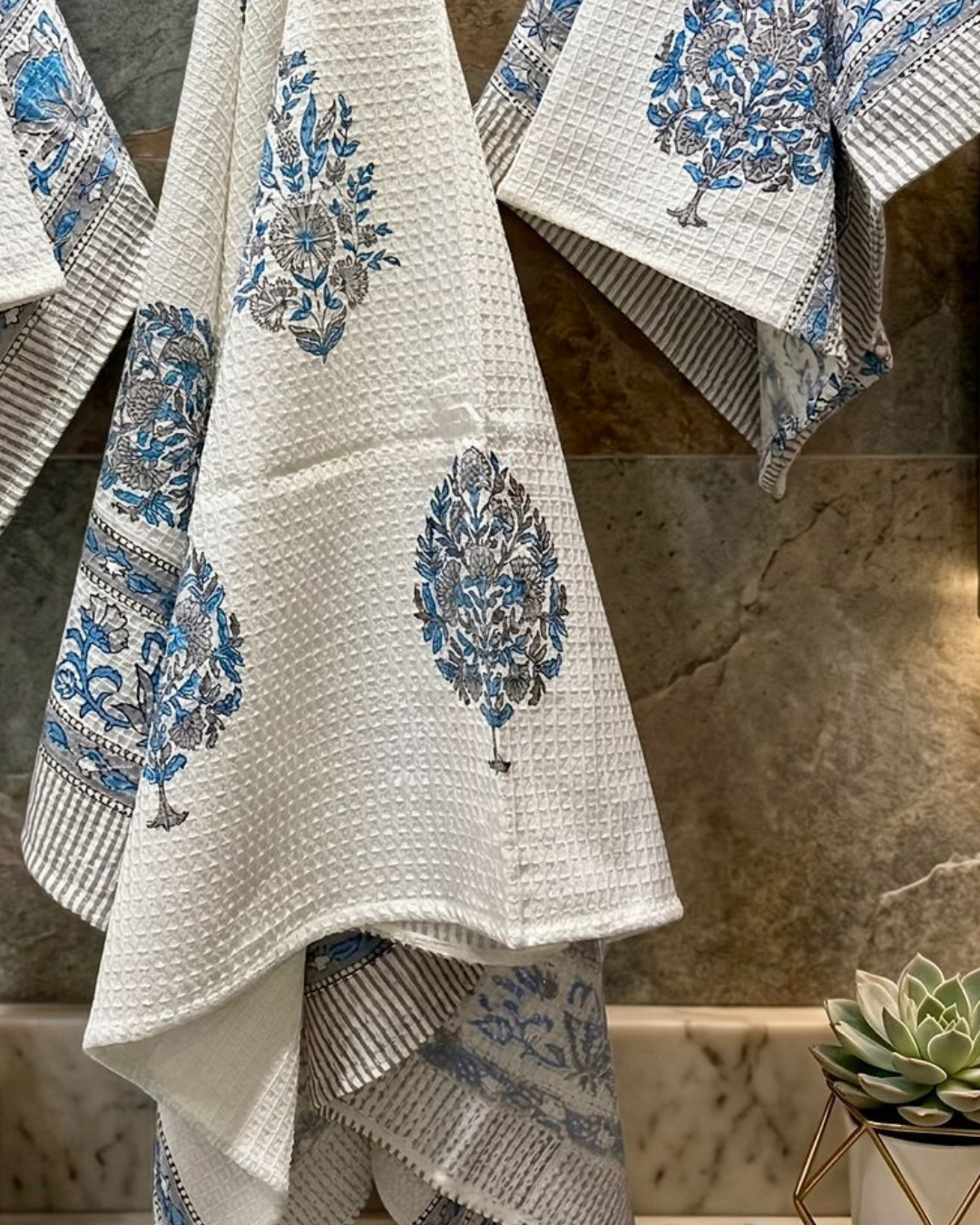 Blue Motif | Cotton Towel Set