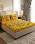 Turmeric Frame Mandala | Queen Bedsheet