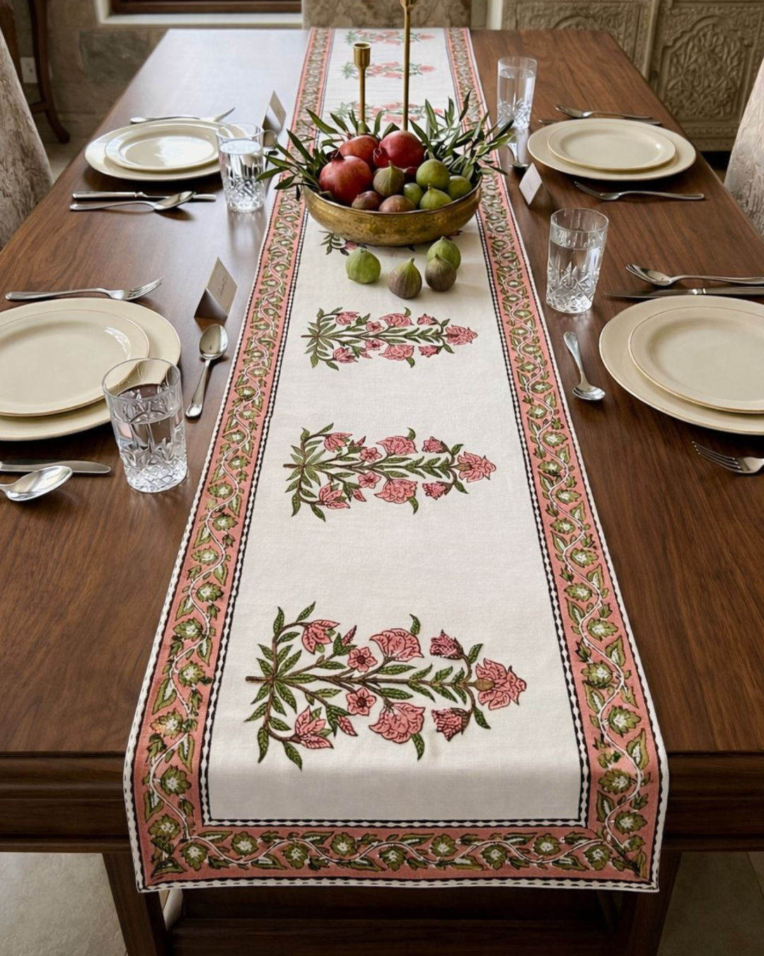 Desert Flower | Cotton Table Runner 6 seater