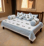 Cerulean Serenity | Set of 8 | Pure Cotton
