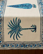 Desert Bloom Tile | Jute Table Runner 6 seater