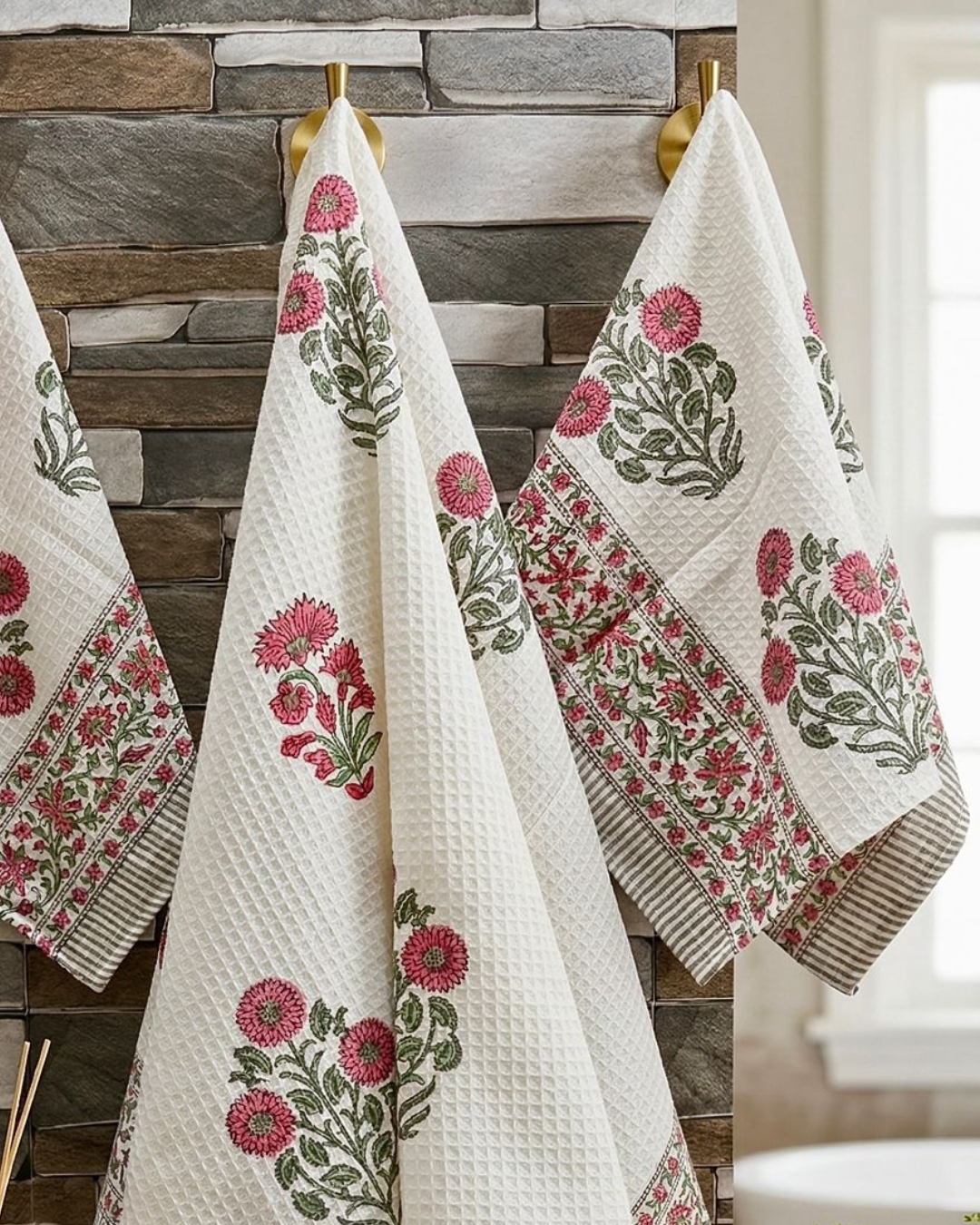 Laal Motif | Cotton Towel Set