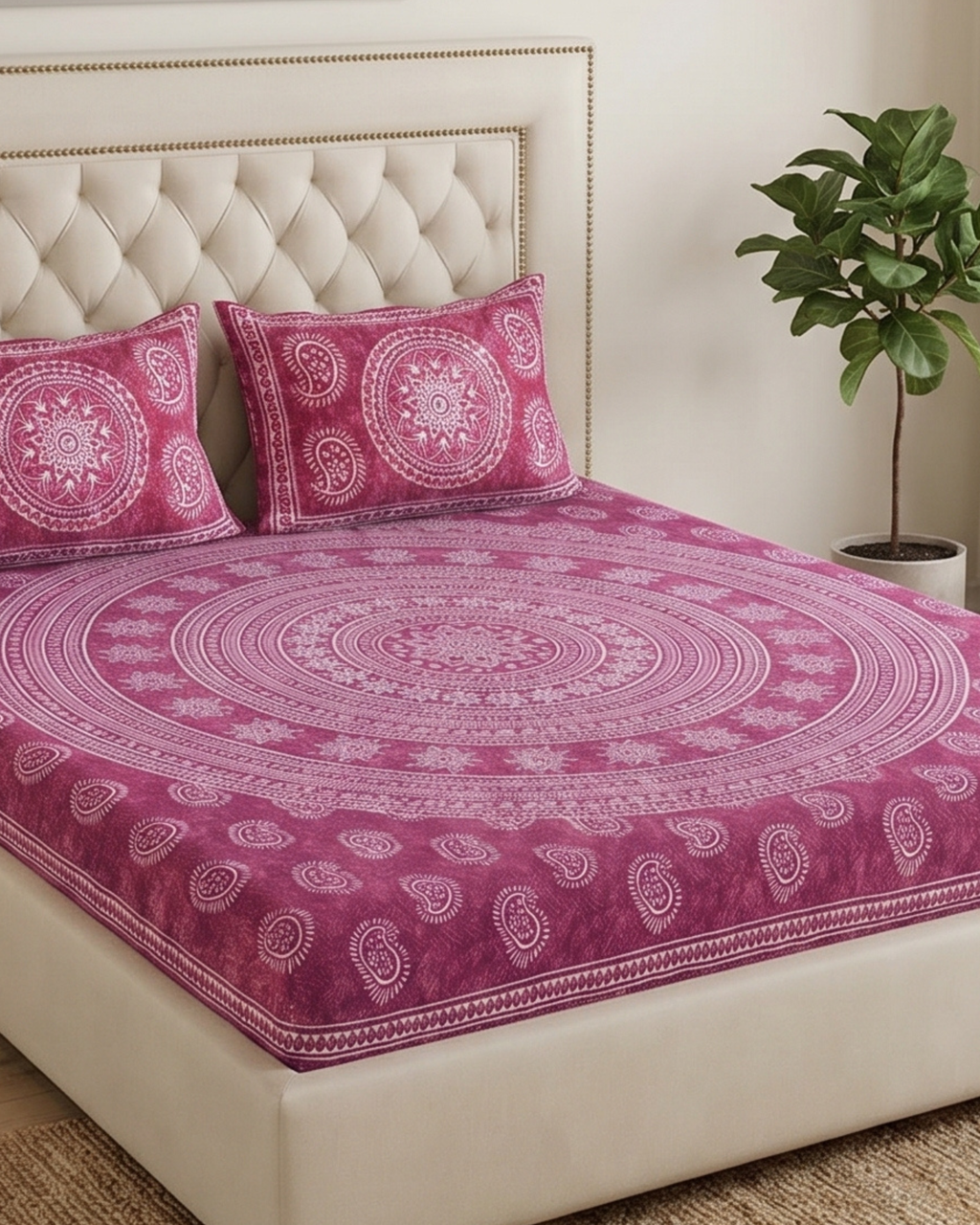 Zinnia Mandala | Queen Bedsheet