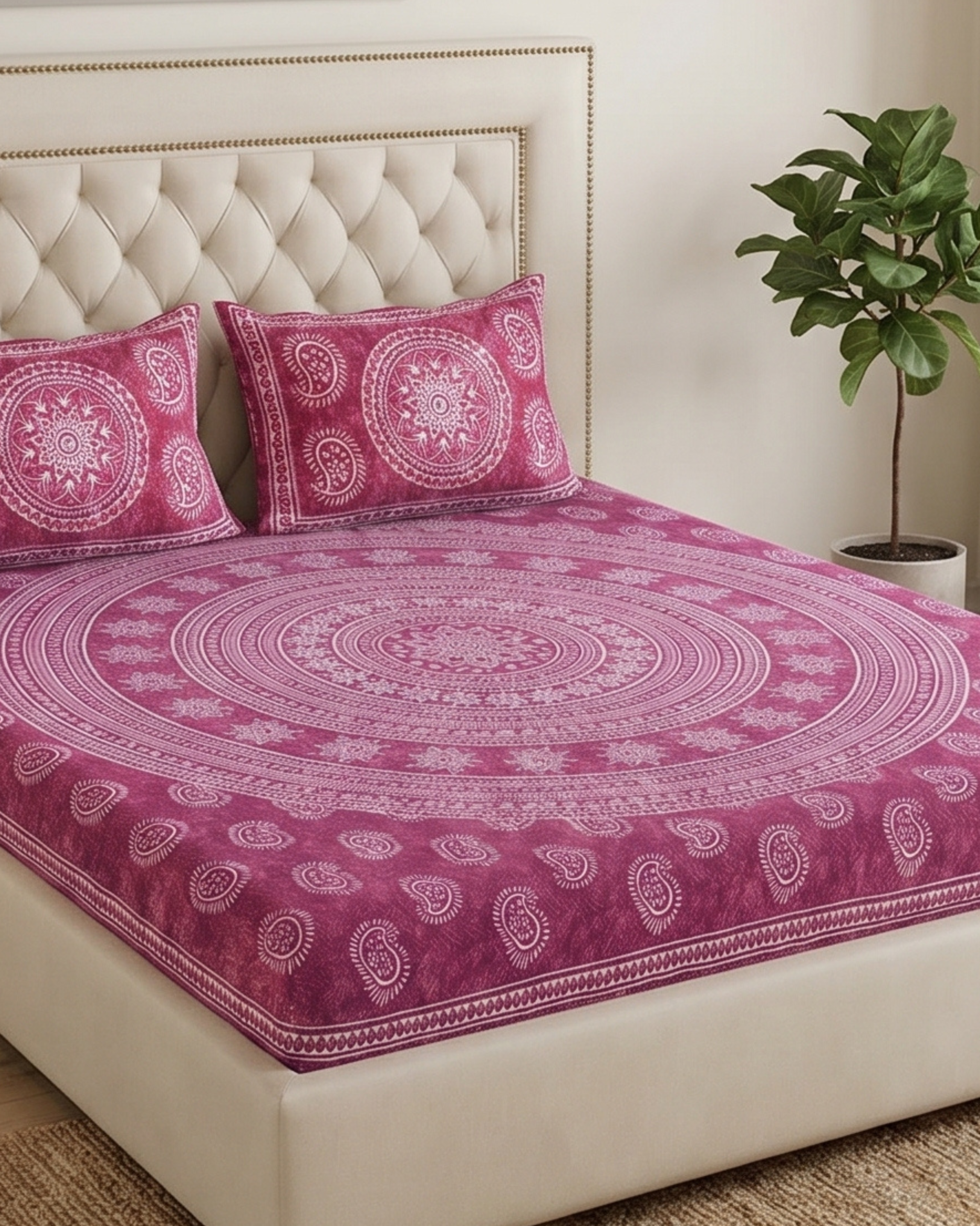 Zinnia Mandala | Queen Bedsheet