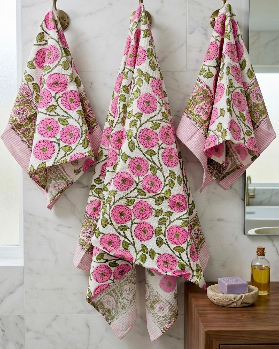 Gulabi Bel | Cotton Towel Set