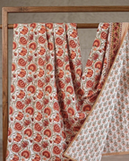 Rust Floral | Mulmul King Dohar