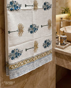 Mustard Teal| Bath | Pure Cotton
