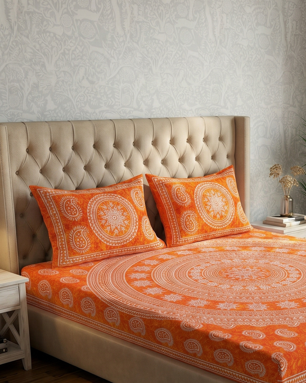 Gerua Mandala | Queen Bedsheet