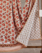 Rust Floral | Mulmul King Dohar