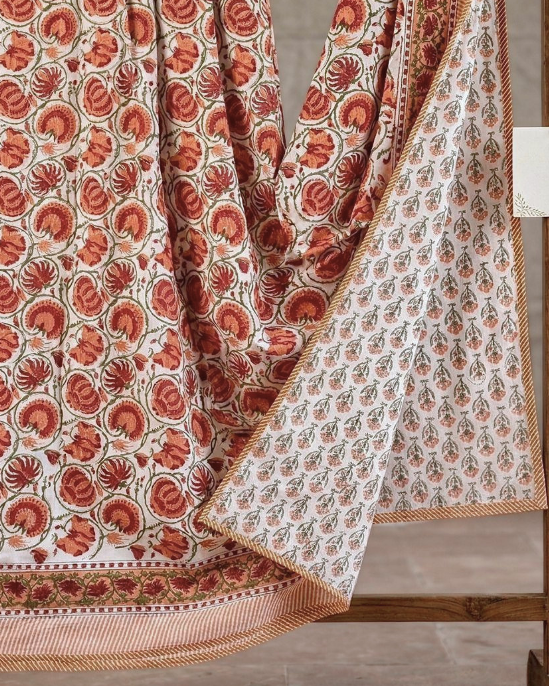 Rust Floral | Mulmul King Dohar