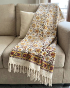 Mustard Bel | Jute Sofa Throw