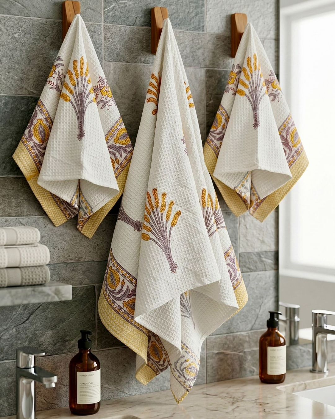 Mustard Palm | Cotton Towel Set