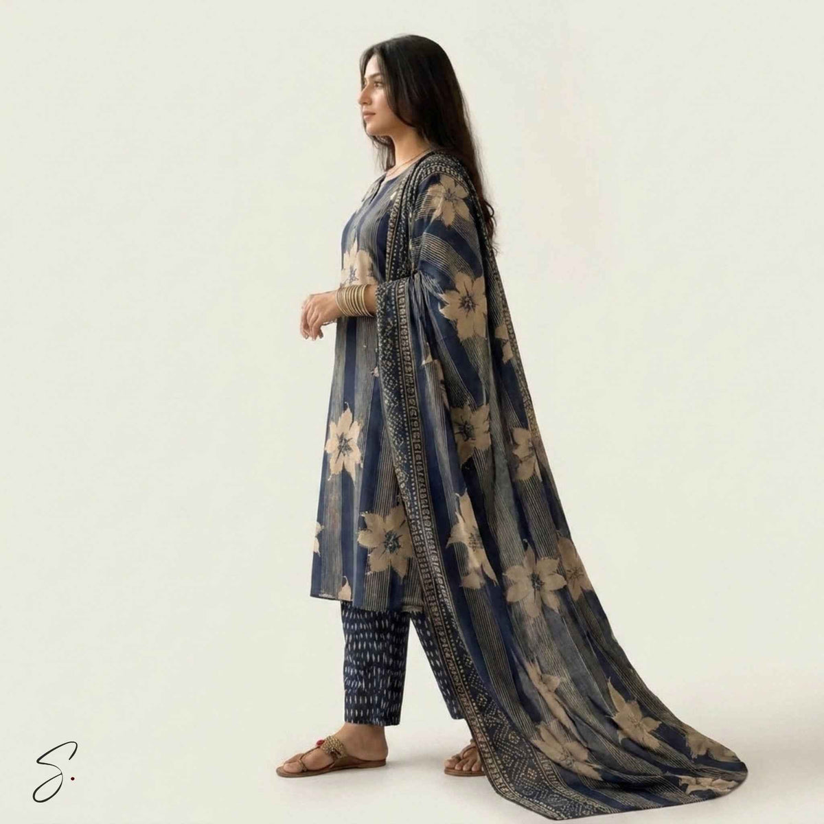 Aegean Bloom Cotton Ensemble