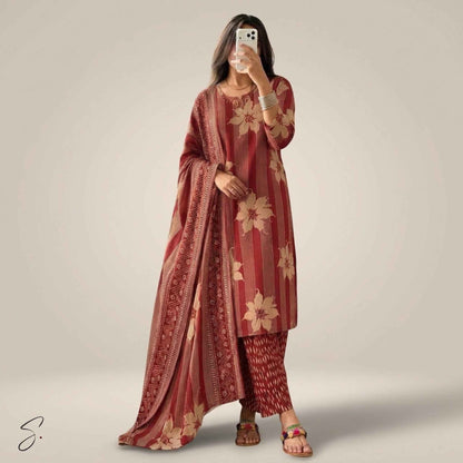 Amber Bloom Cotton Ensemble