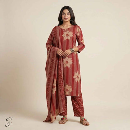 Amber Bloom Cotton Ensemble