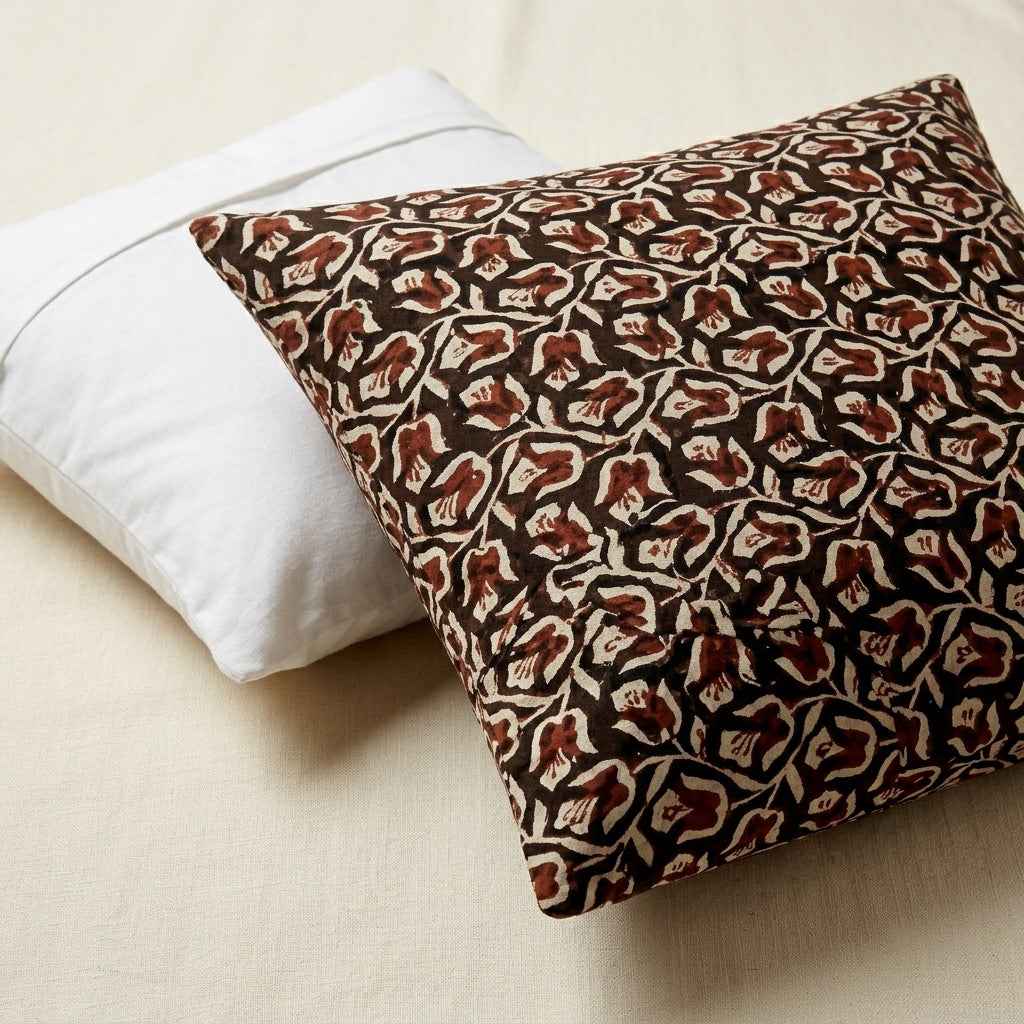 Espresso Floral Cotton Accent