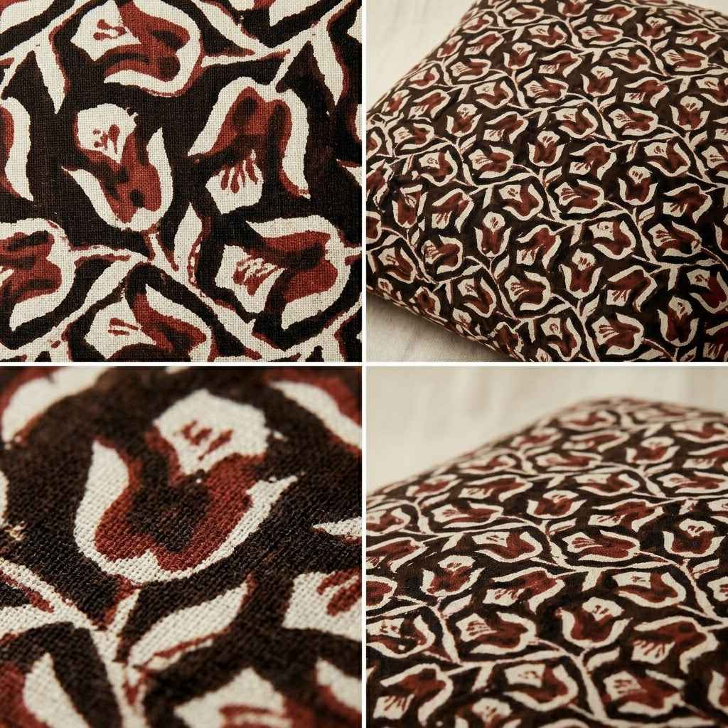 Espresso Floral Cotton Accent